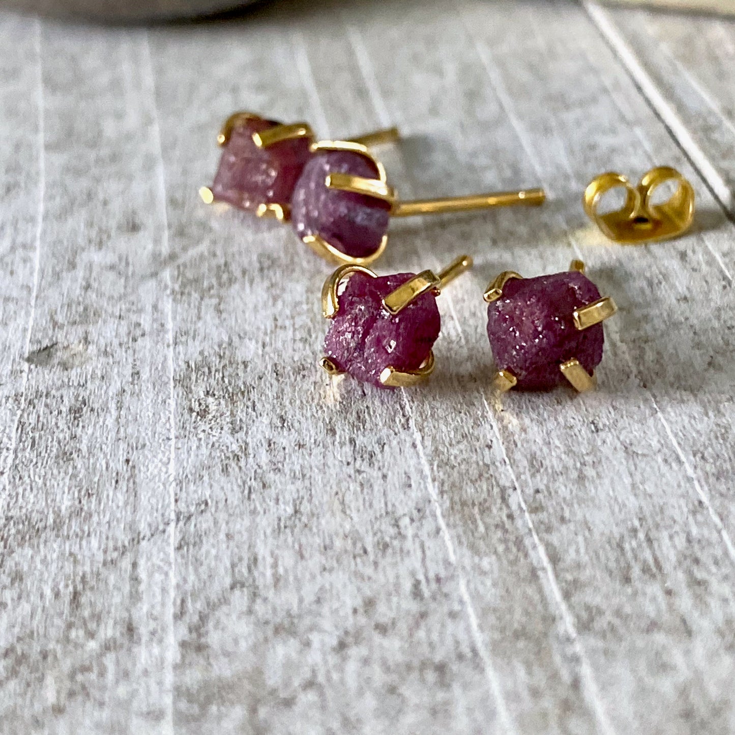 Rollie Dainty Ruby Earrings