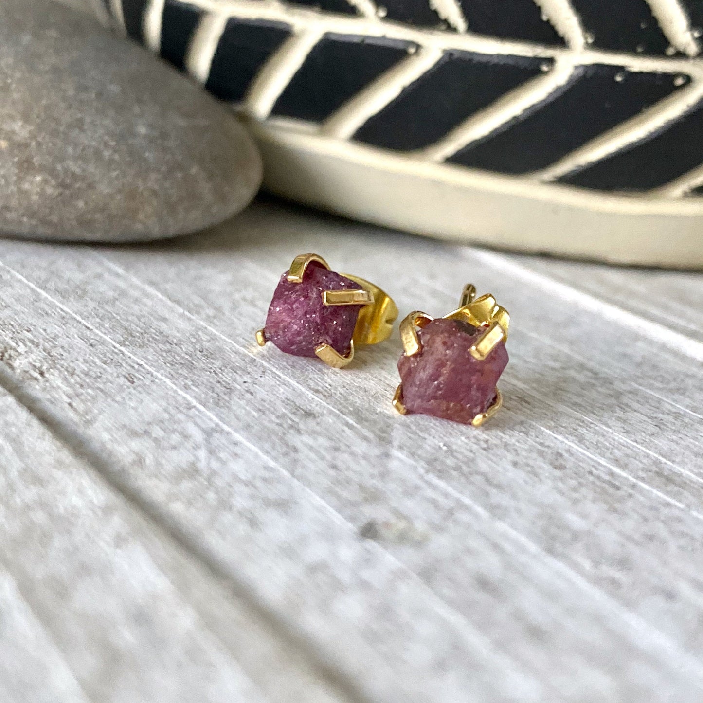 Rollie Dainty Ruby Earrings