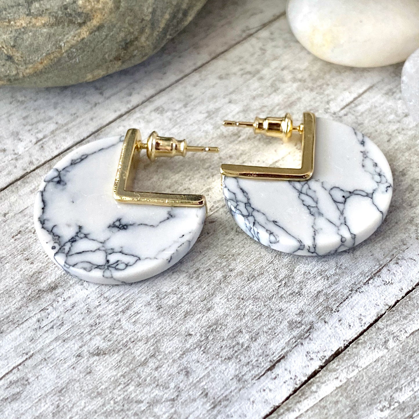 Michaelangelo Marble Earrings