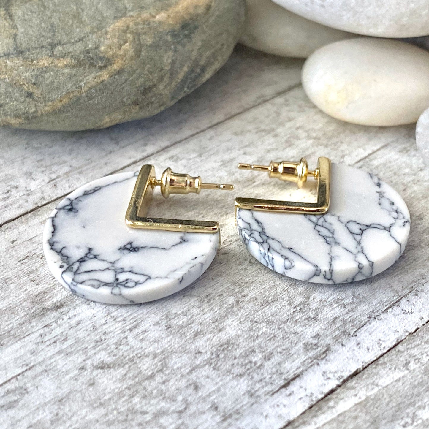 Michaelangelo Marble Earrings