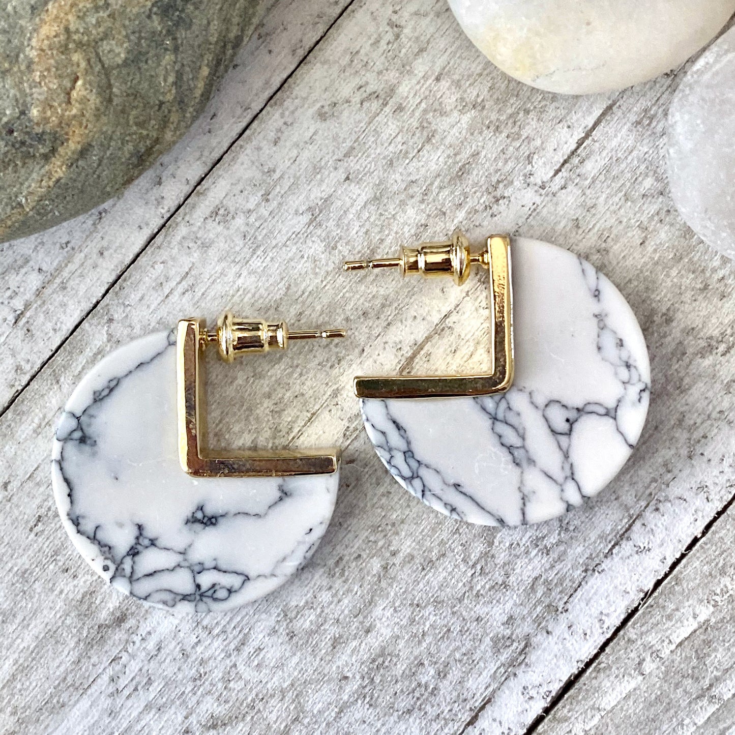 Michaelangelo Marble Earrings