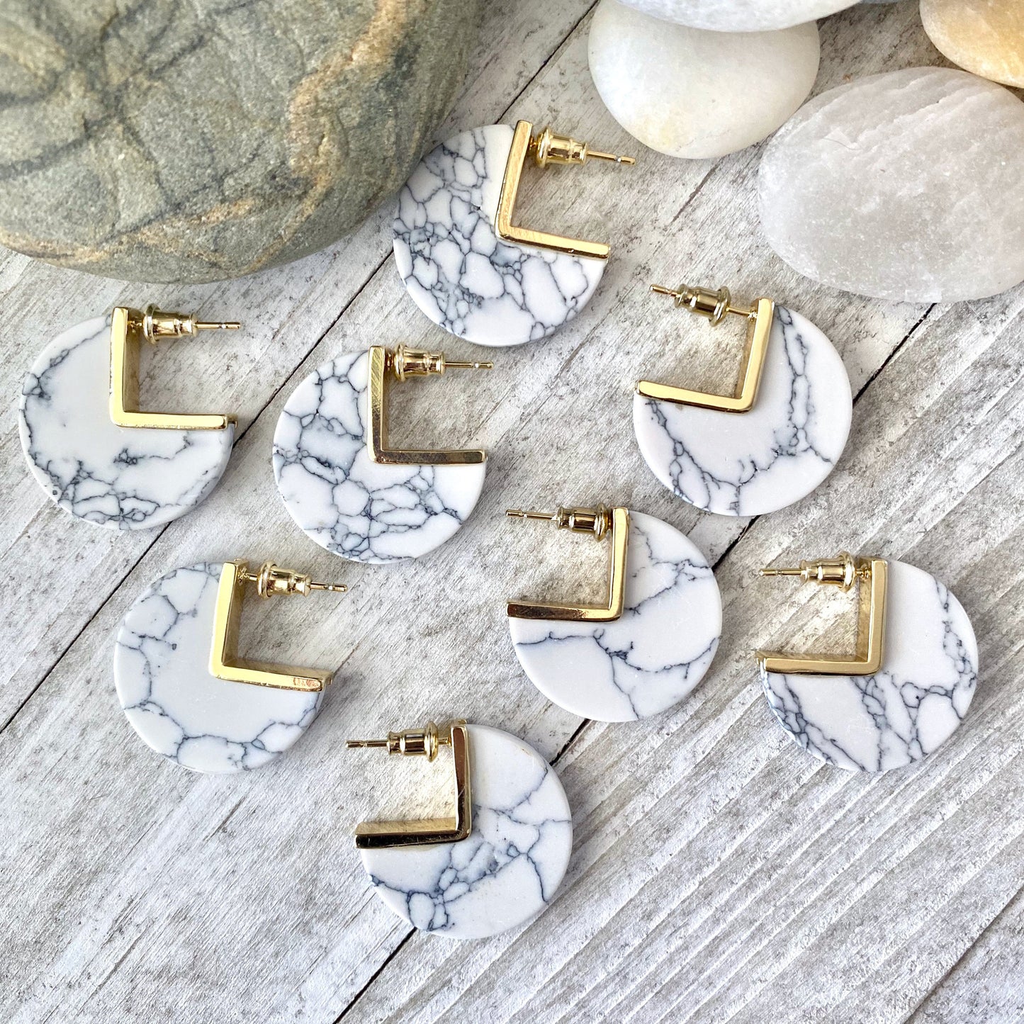 Michaelangelo Marble Earrings