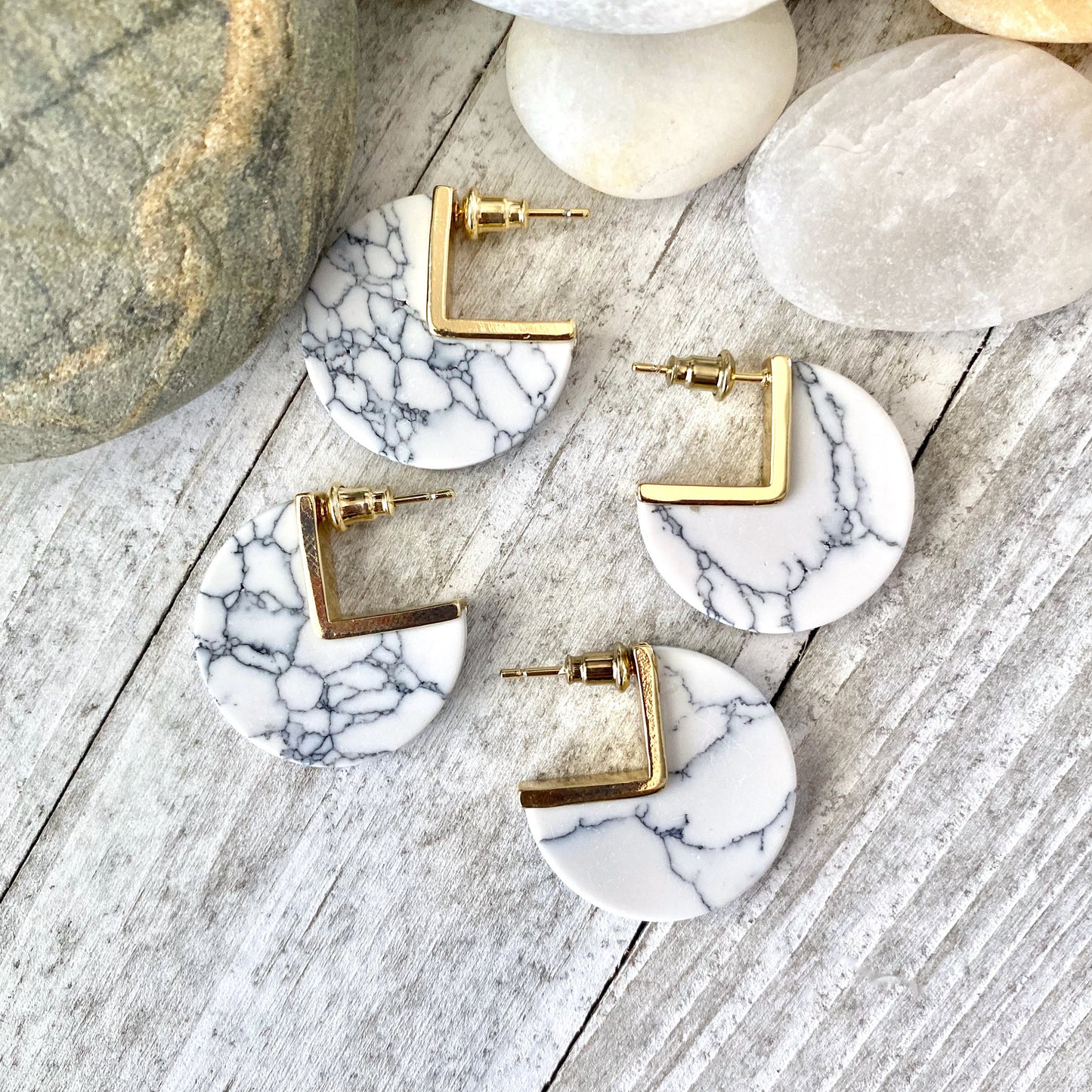 Michaelangelo Marble Earrings