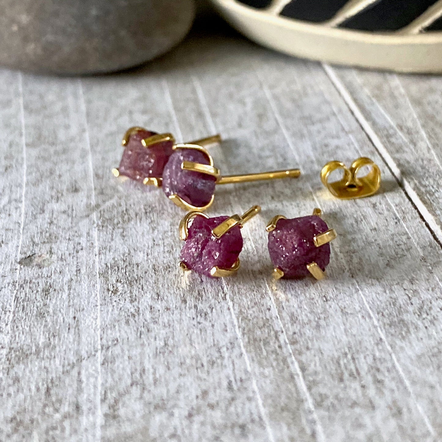 Rollie Dainty Ruby Earrings