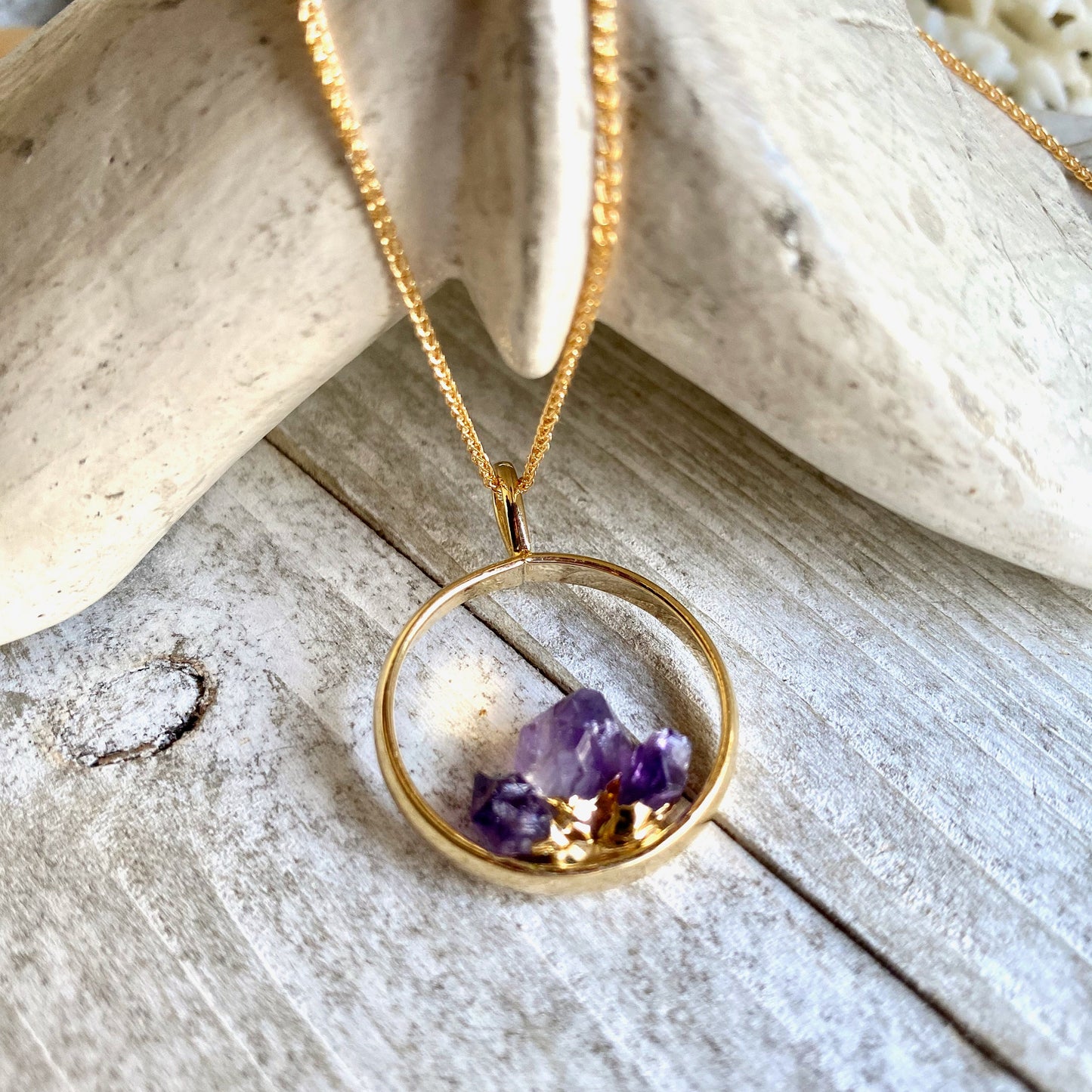 Aubery Amethyst Crystal Necklace