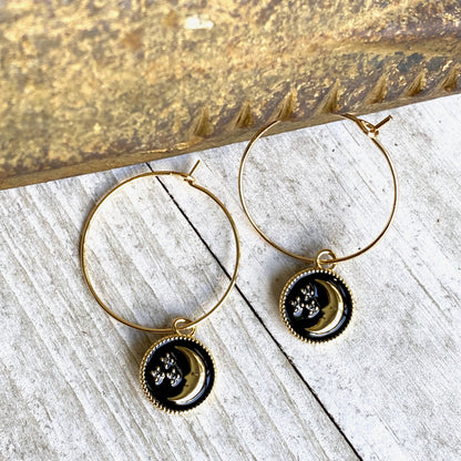 My Moon and Stars Celestial Hoops