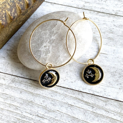 My Moon and Stars Celestial Hoops