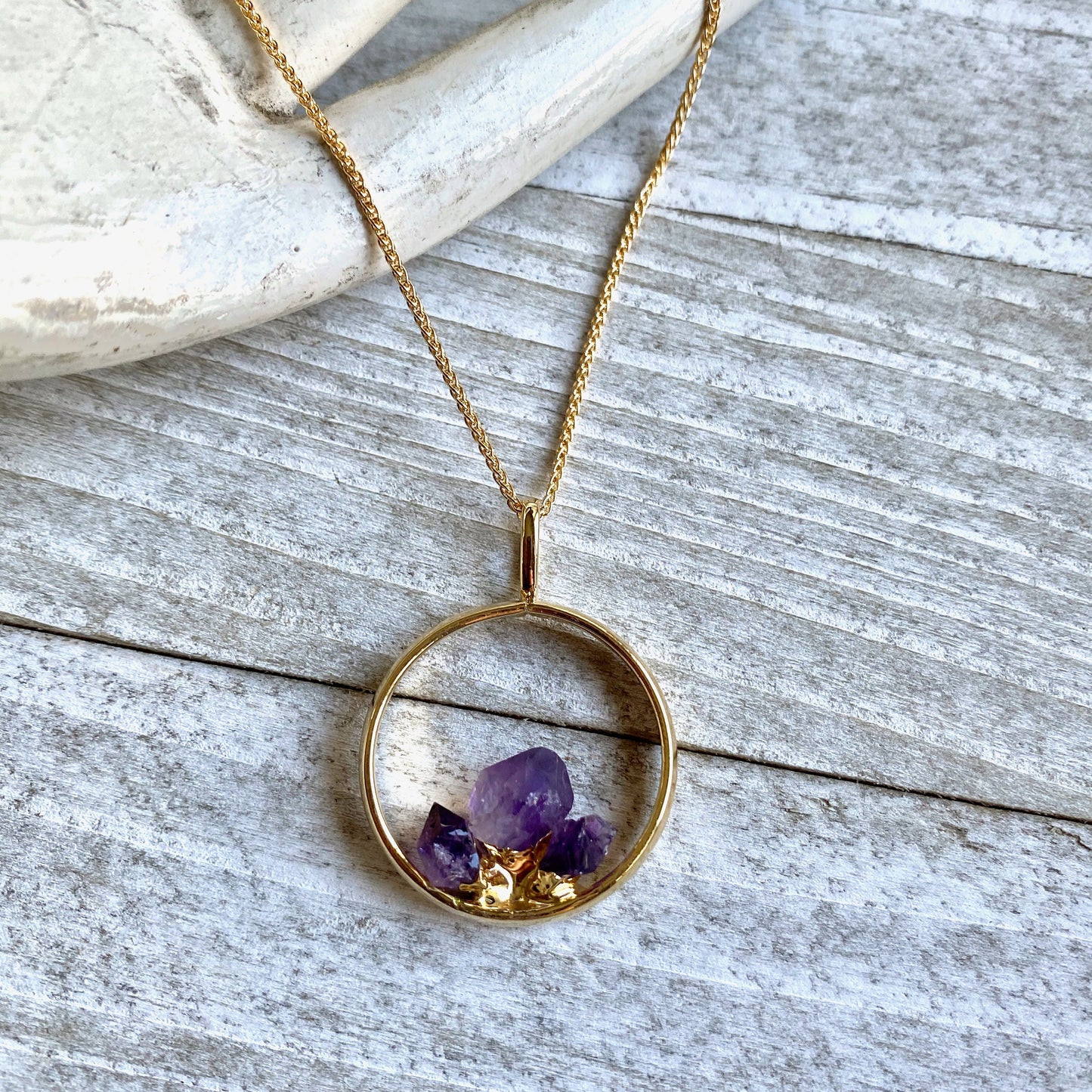 Aubery Amethyst Crystal Necklace