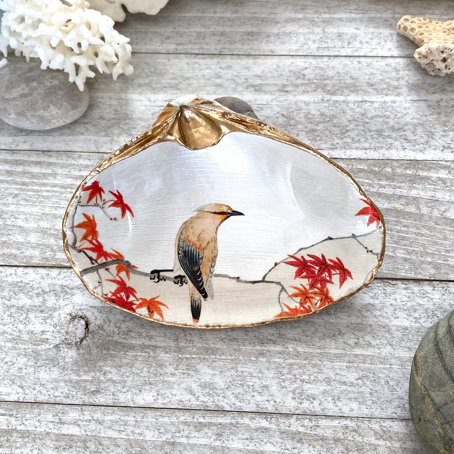 Cedar Waxwing Ring Dish