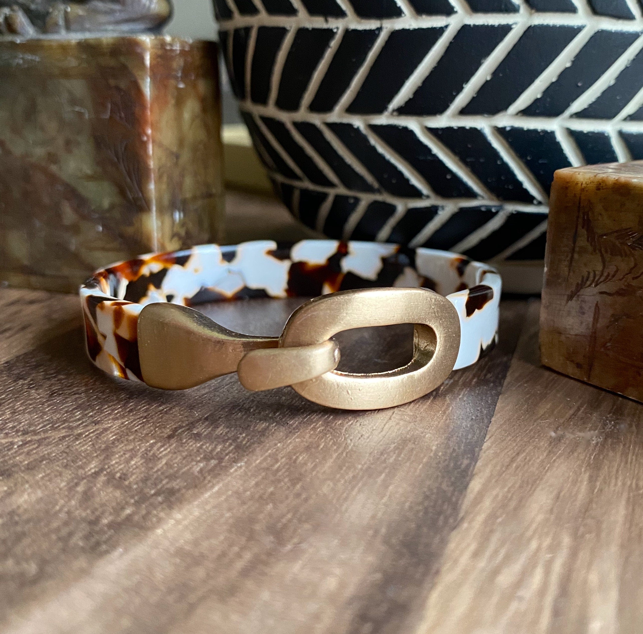 Tortoise shell shop bracelet cuff