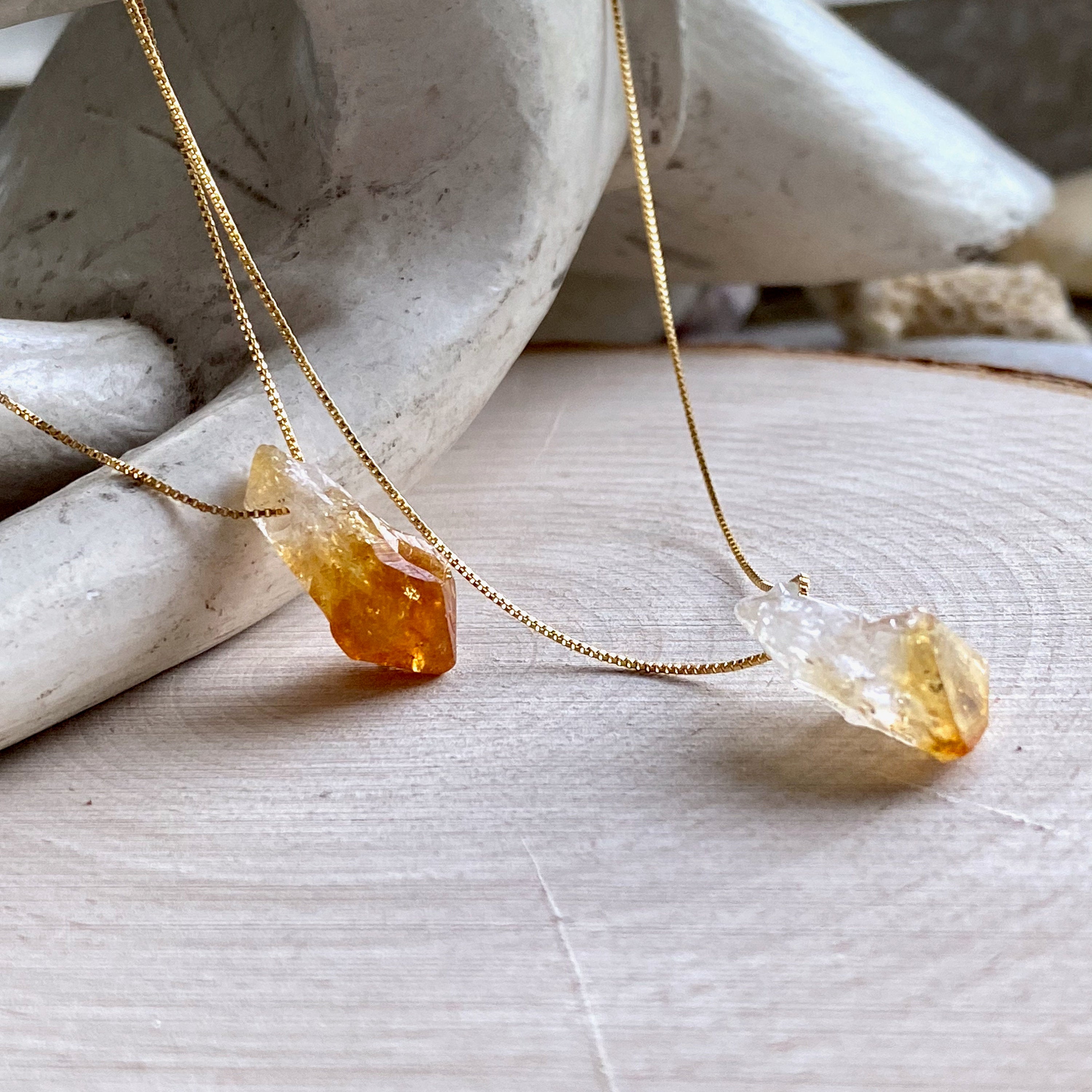 CITRINE necklace – Peace, Love, and Sage