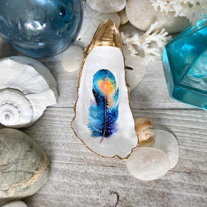 The Galaxy in a Feather Ring Dish