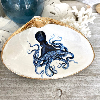 Dark Blue Octopus Ring Dish