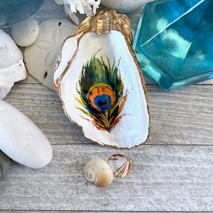 Peacock Feather Ring Dish