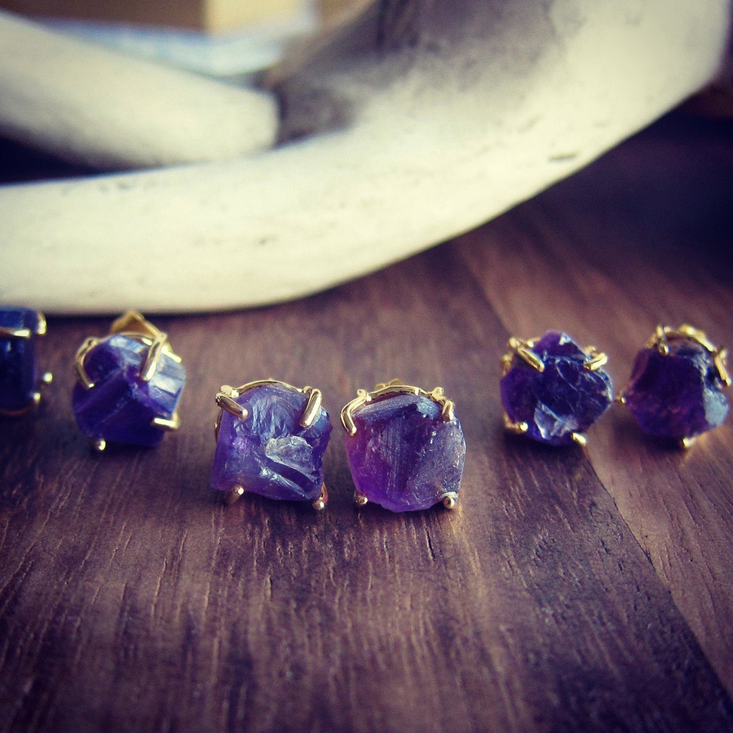 Dainty Amethyst Earrings