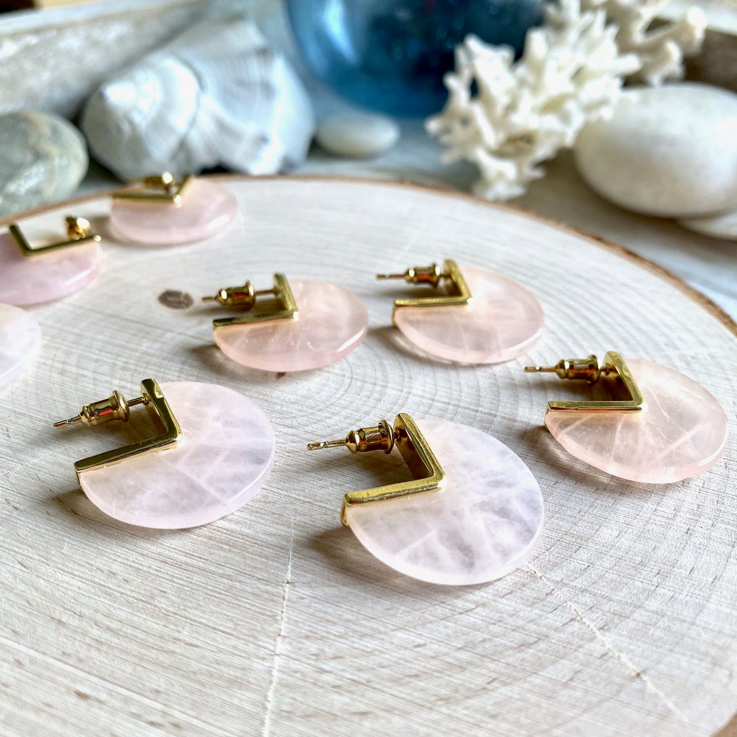 Rosalie Rose Quartz Earrings