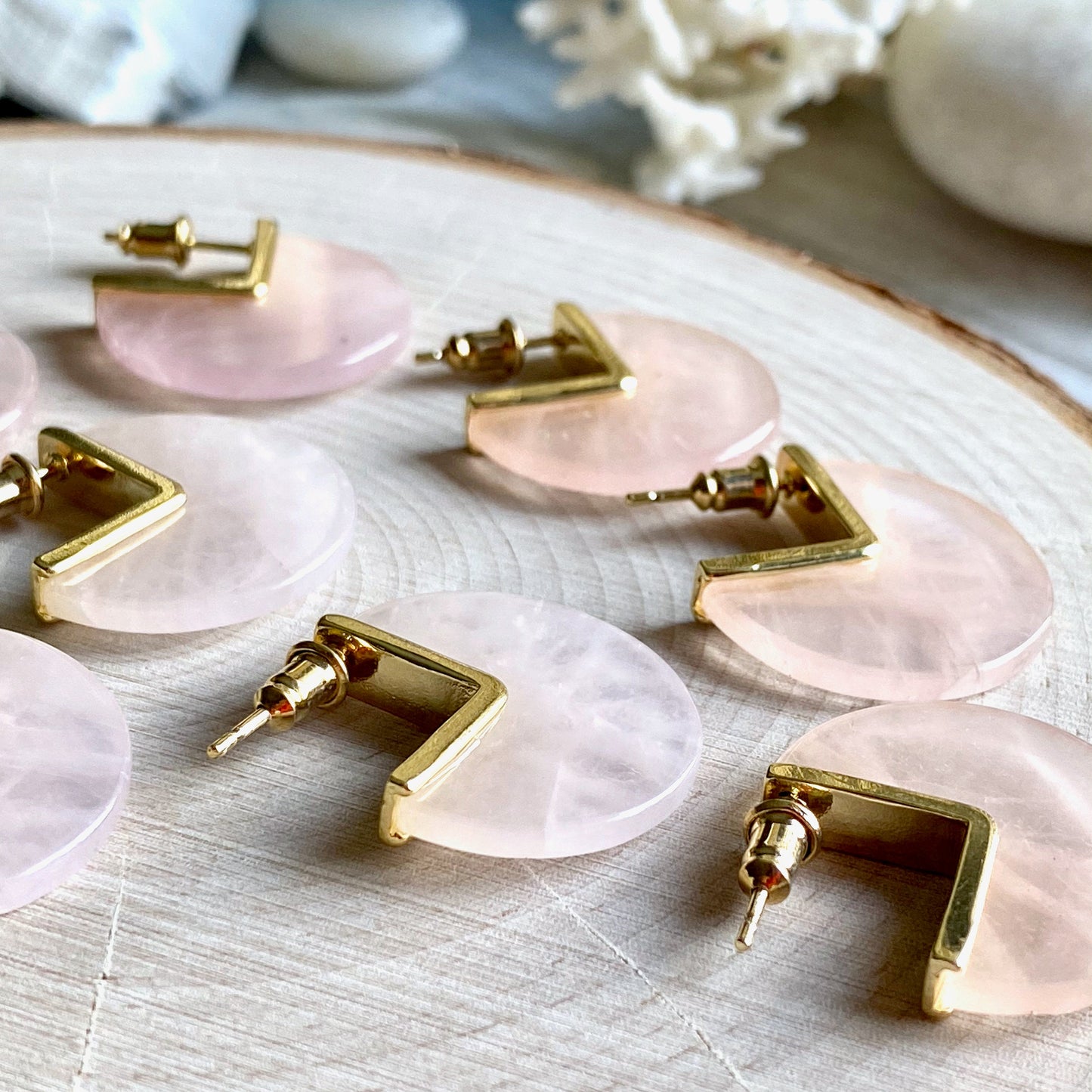 Rosalie Rose Quartz Earrings