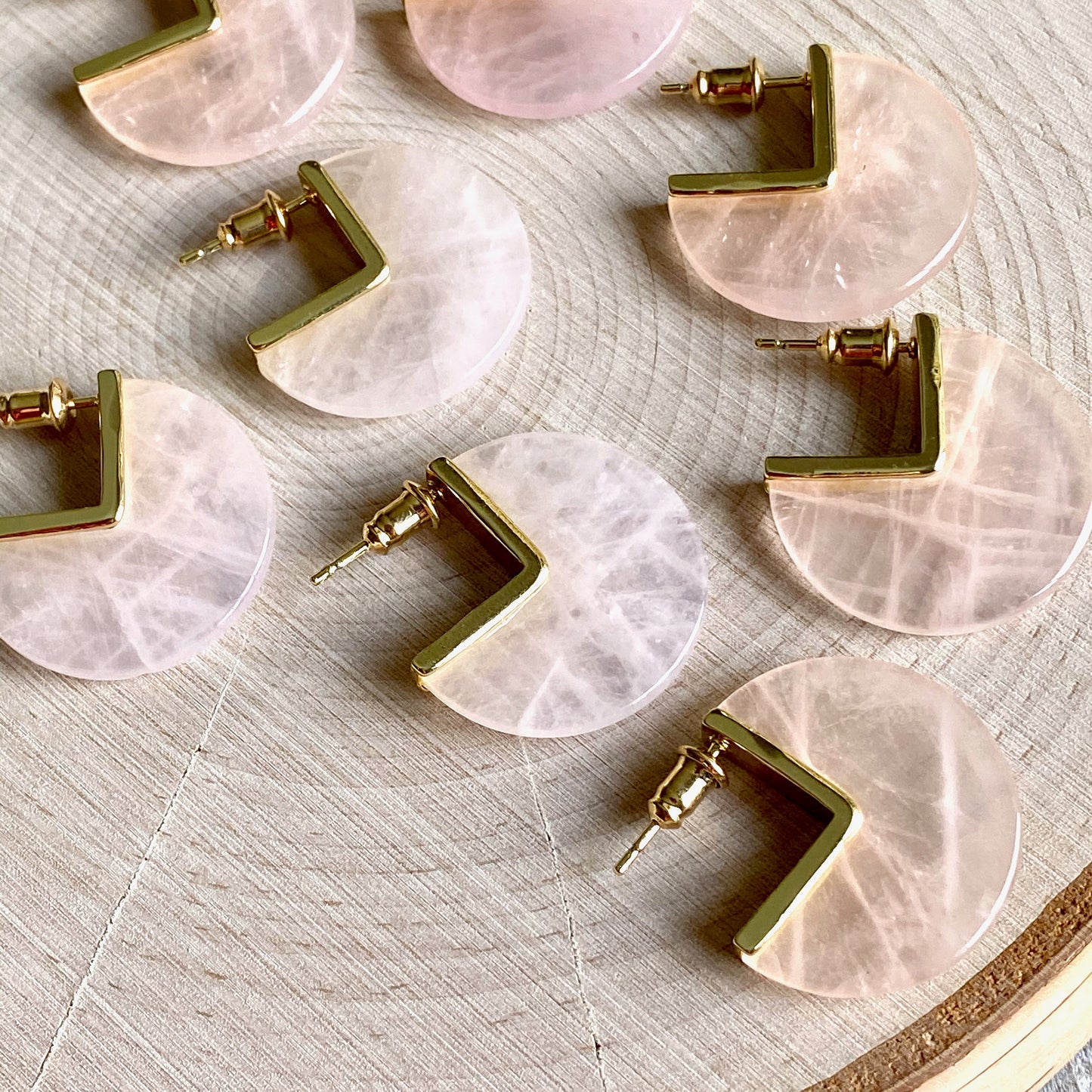 Rosalie Rose Quartz Earrings