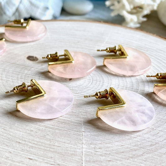 Rosalie Rose Quartz Earrings