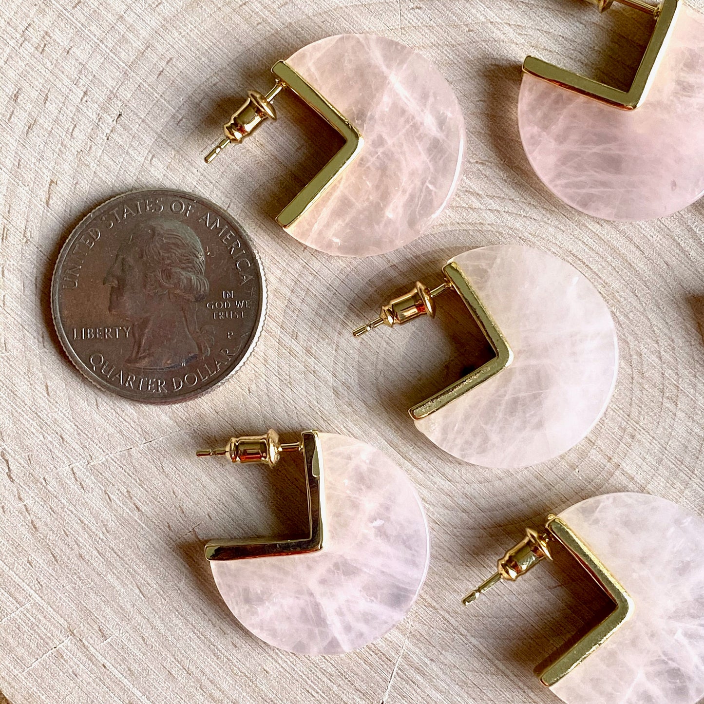 Rosalie Rose Quartz Earrings