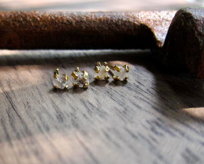 Teensy Herkimer Diamond Earrings
