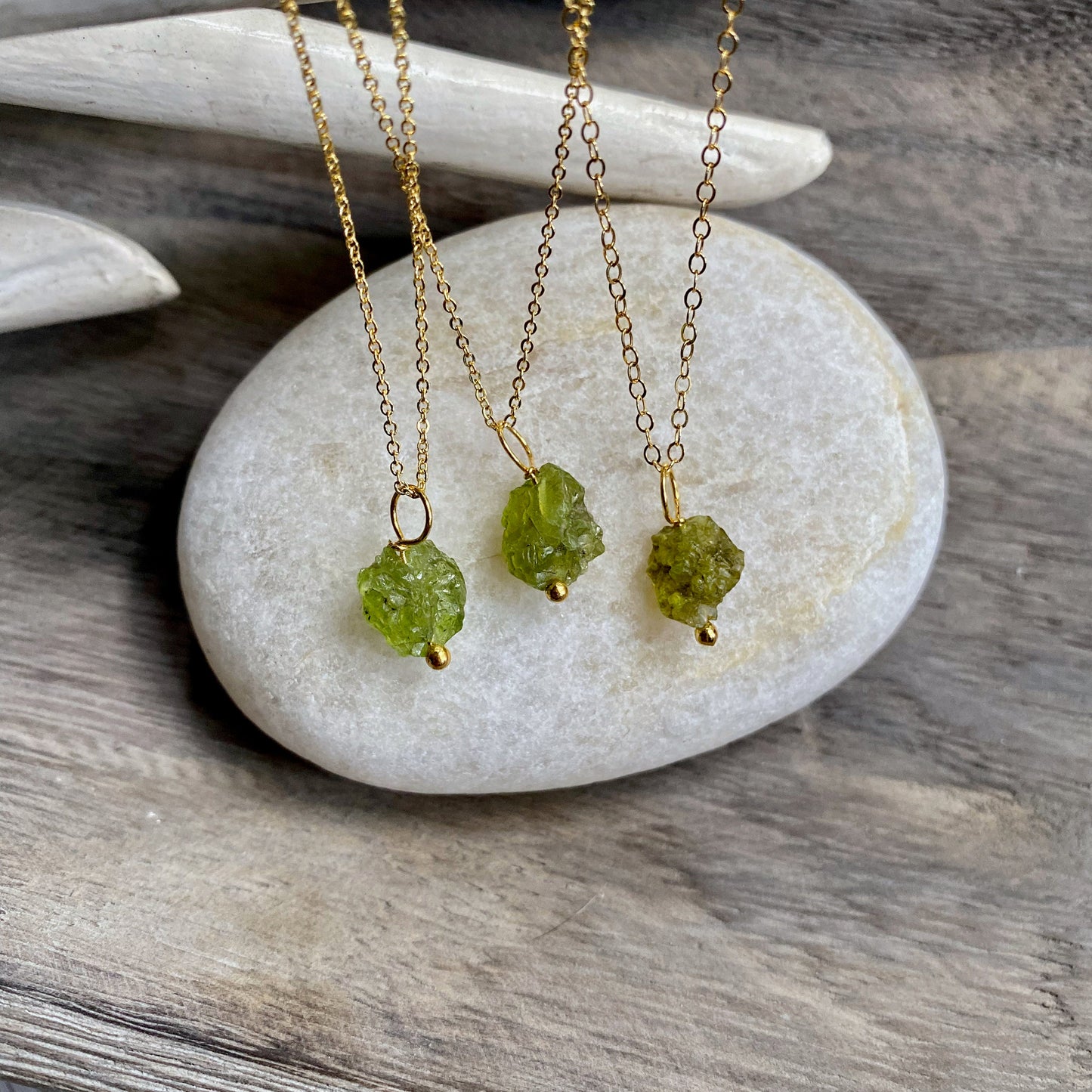 Peridot Nugget Necklace