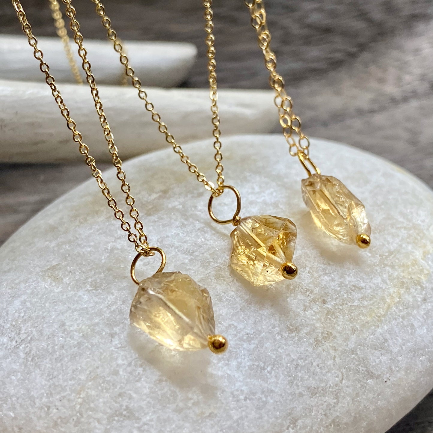 Citrine Nugget Necklace