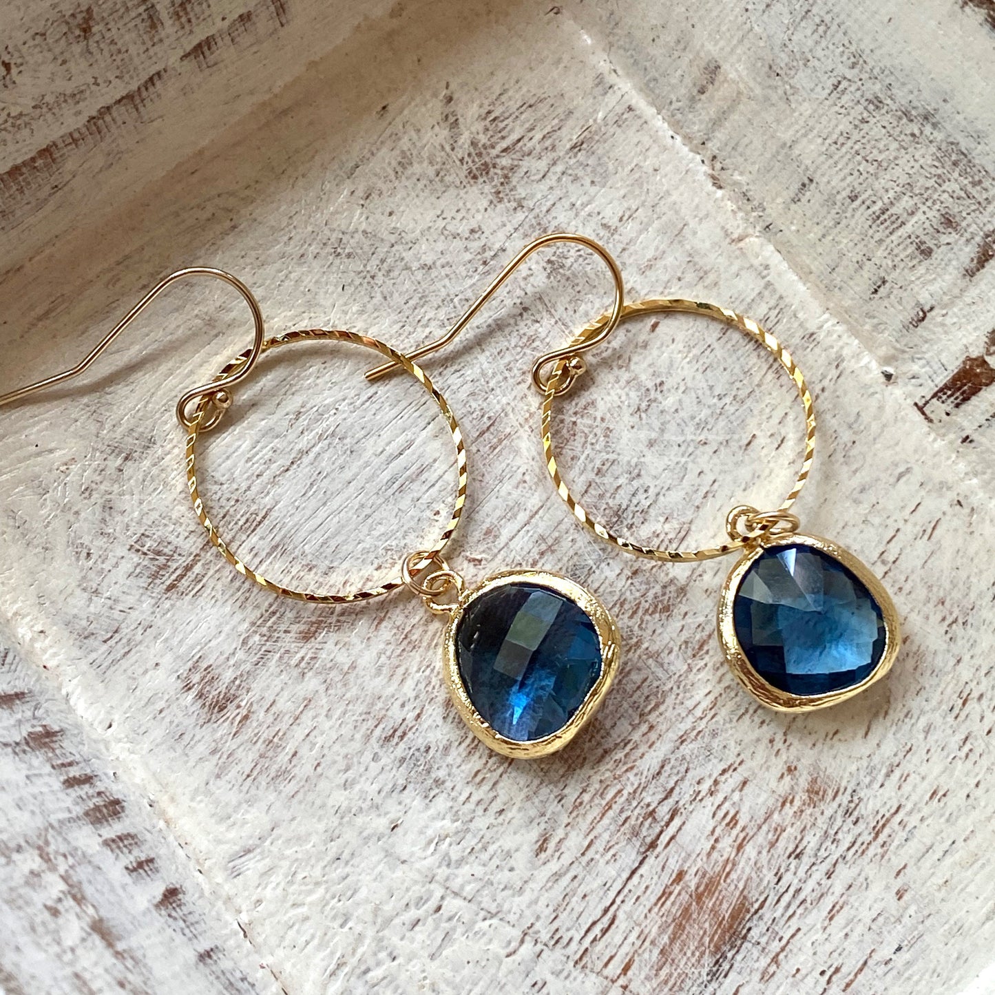 Sapphire Crystal Drop Earrings