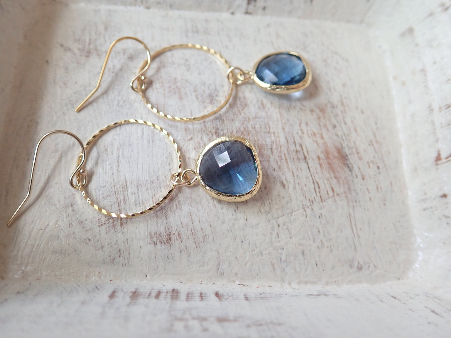 Sapphire Crystal Drop Earrings