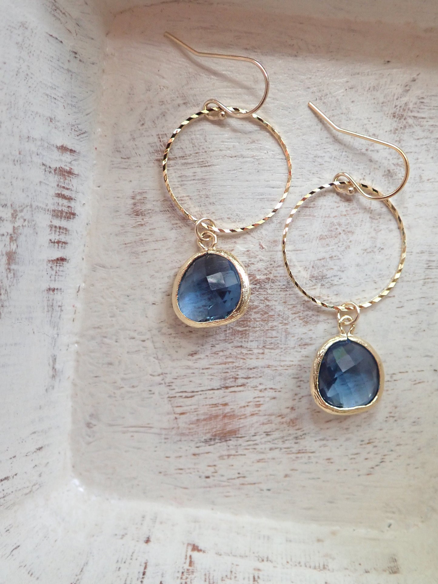 Sapphire Crystal Drop Earrings