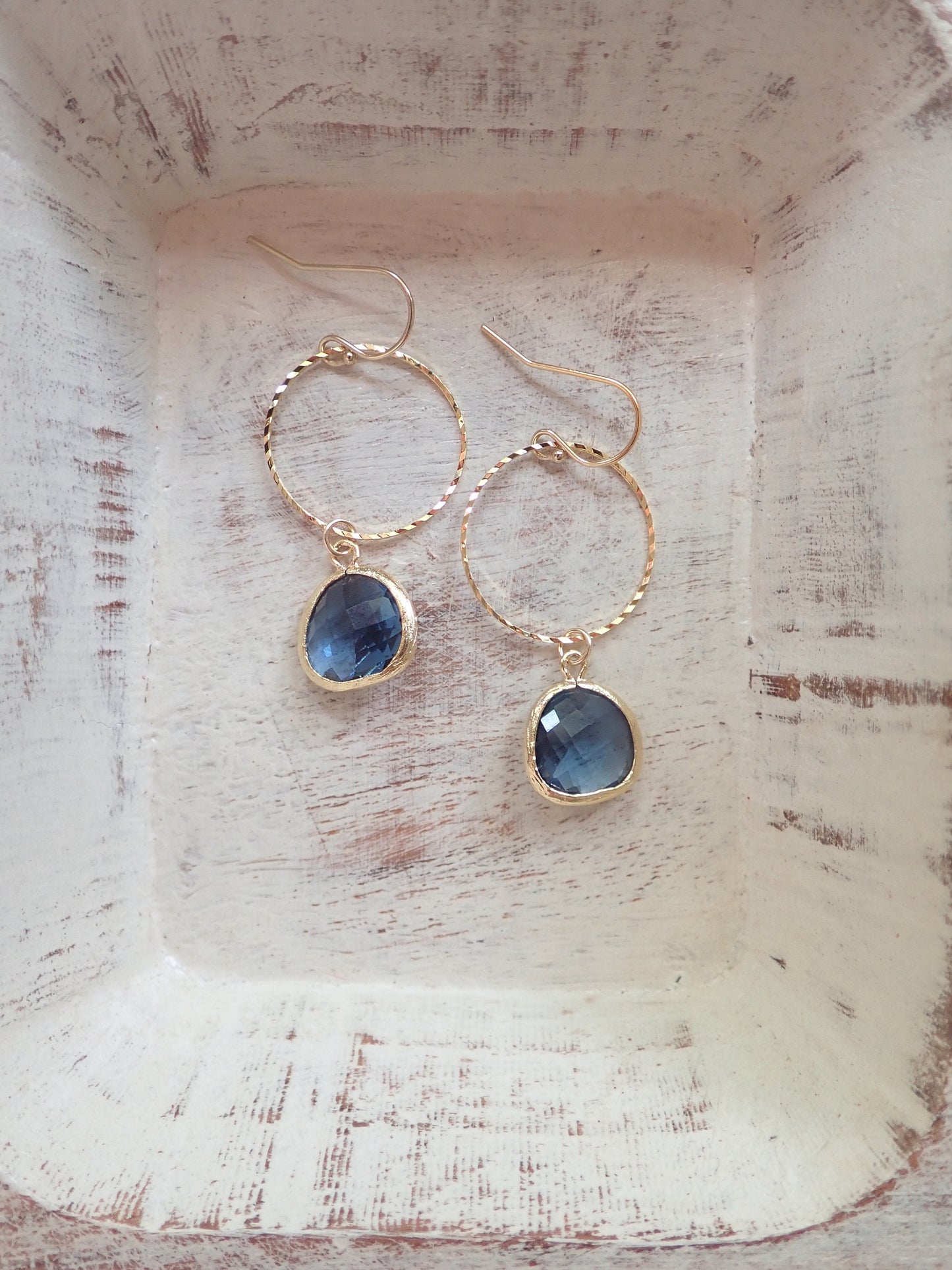 Sapphire Crystal Drop Earrings