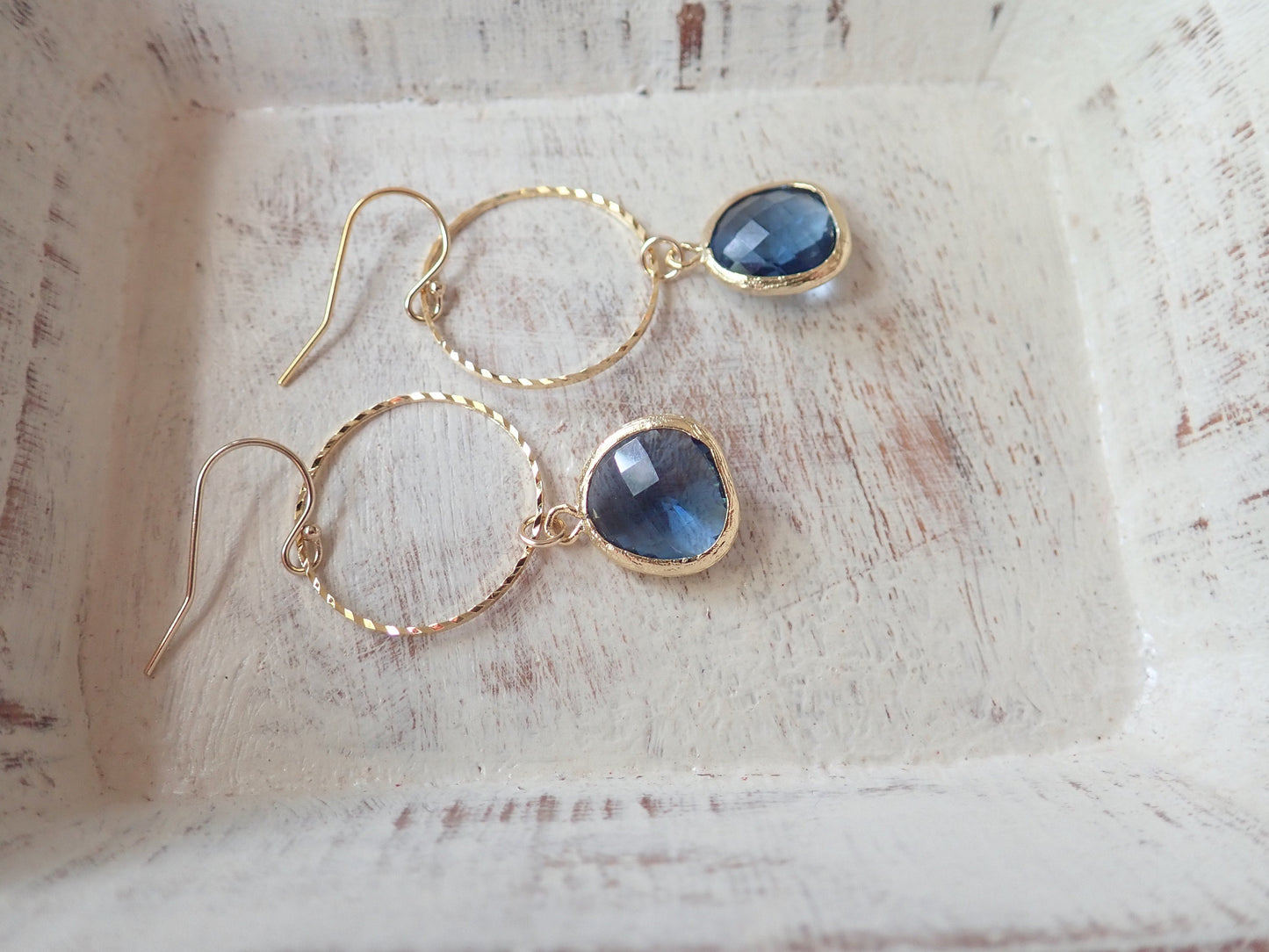 Sapphire Crystal Drop Earrings