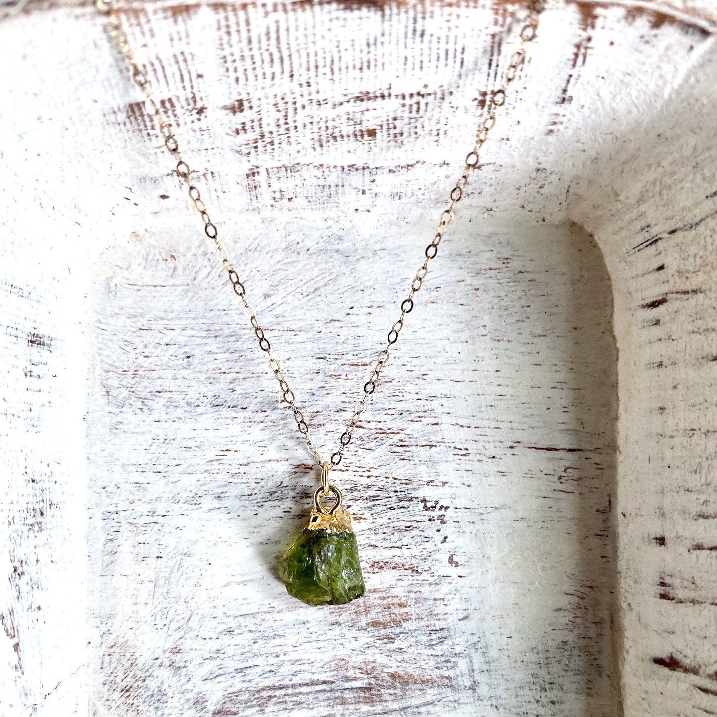 Positana Raw Peridot Necklace