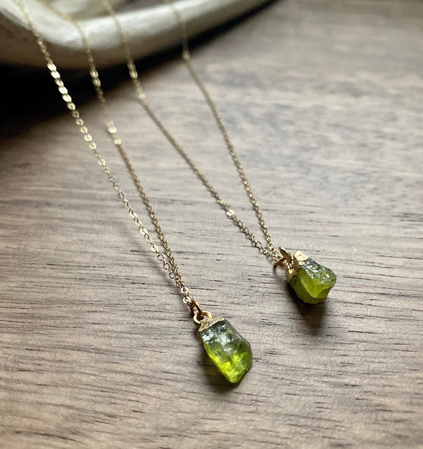 Positana Raw Peridot Necklace