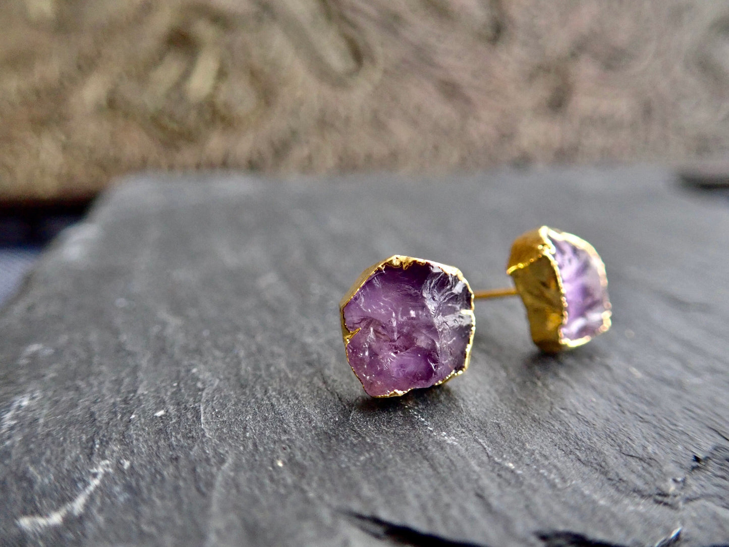 Avalon Amethyst Stud Earrings