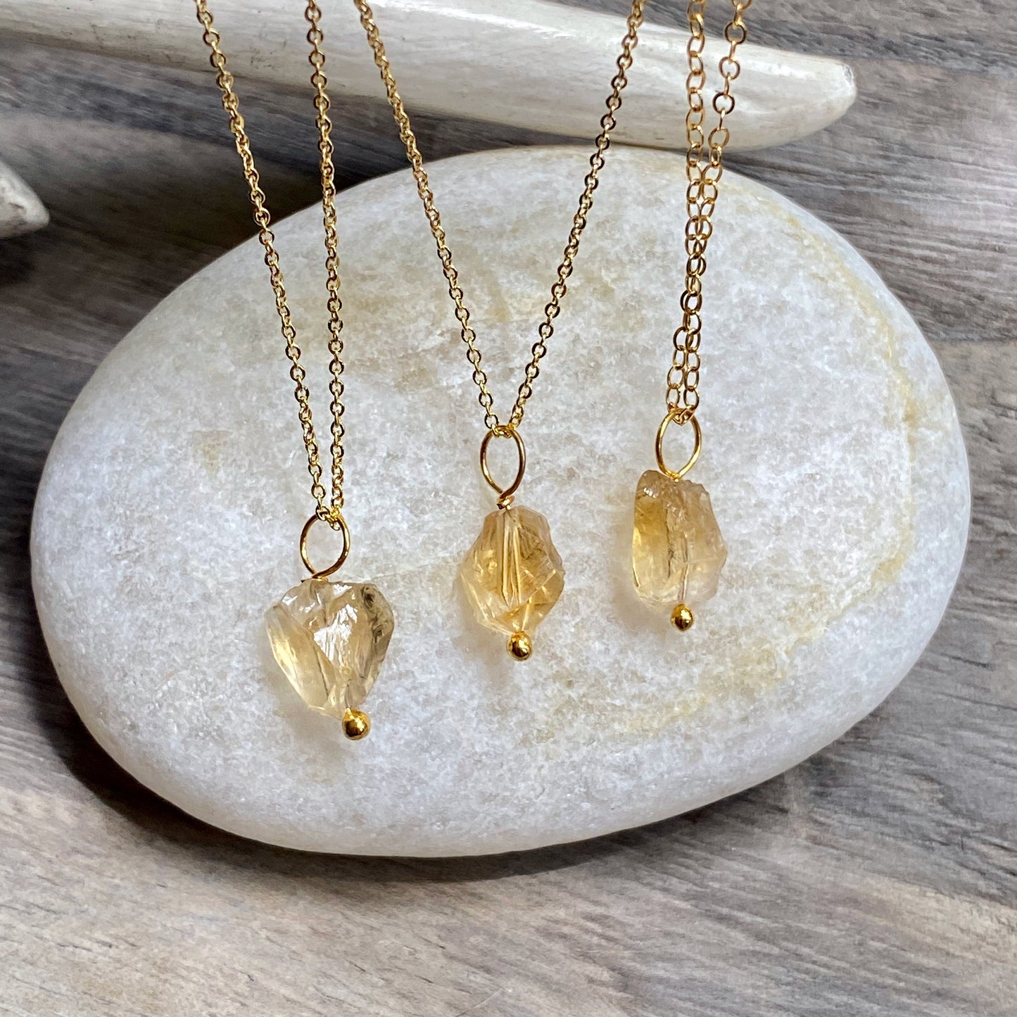 Citrine Nugget Necklace