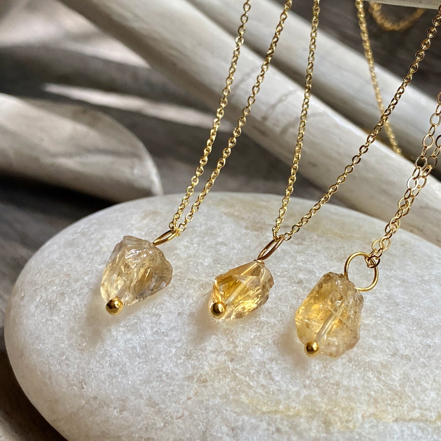 Citrine Nugget Necklace