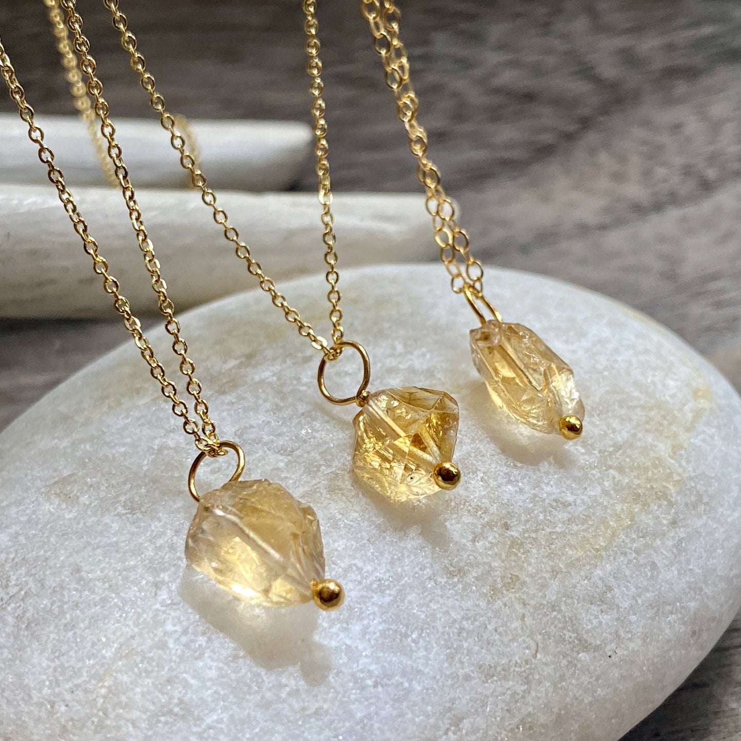 Citrine Nugget Necklace