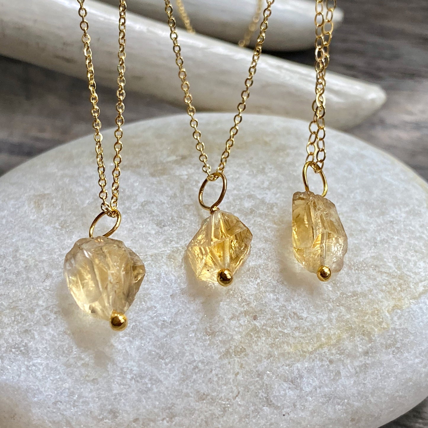 Citrine Nugget Necklace