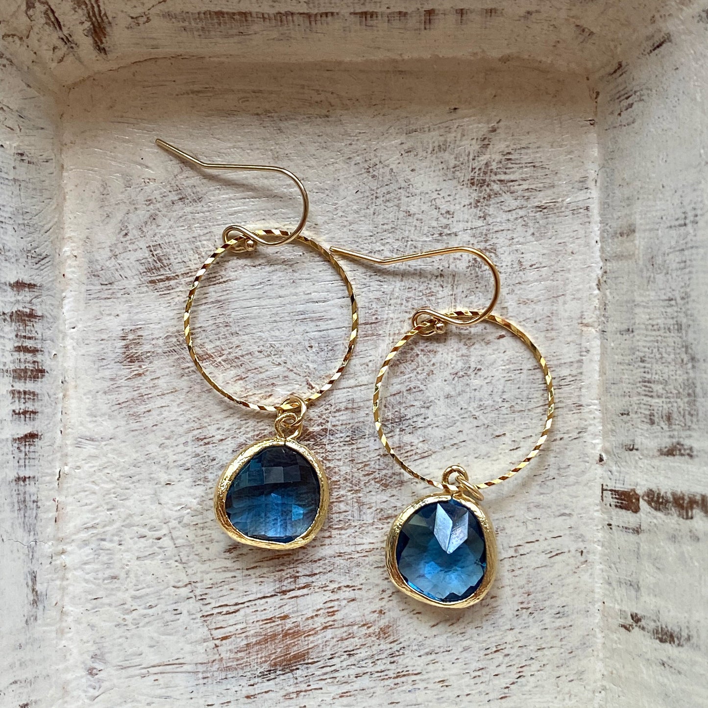 Sapphire Crystal Drop Earrings