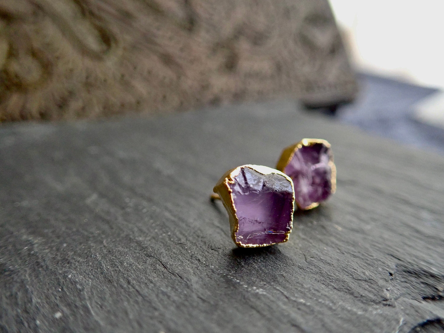 Avalon Amethyst Stud Earrings