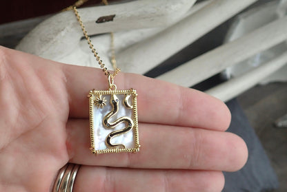 Cleo Esoteric Snake Charm Necklace