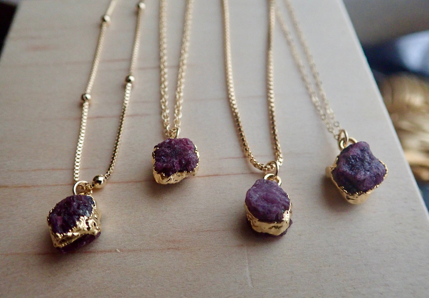 Renata Raw Ruby Necklace