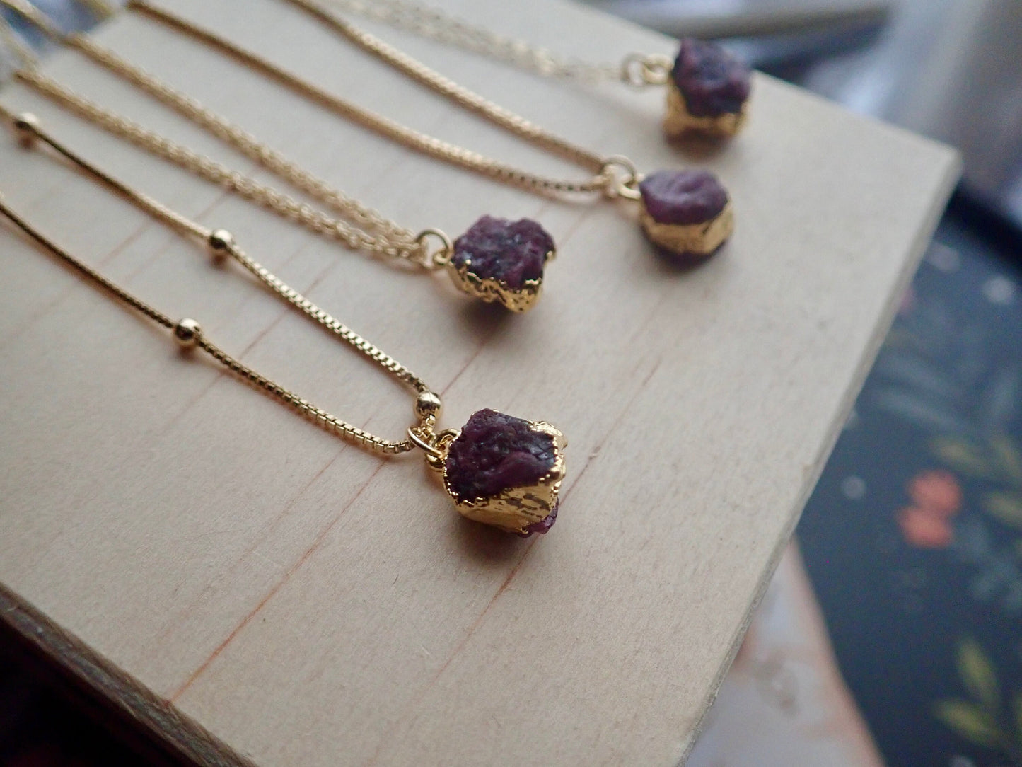 Renata Raw Ruby Necklace