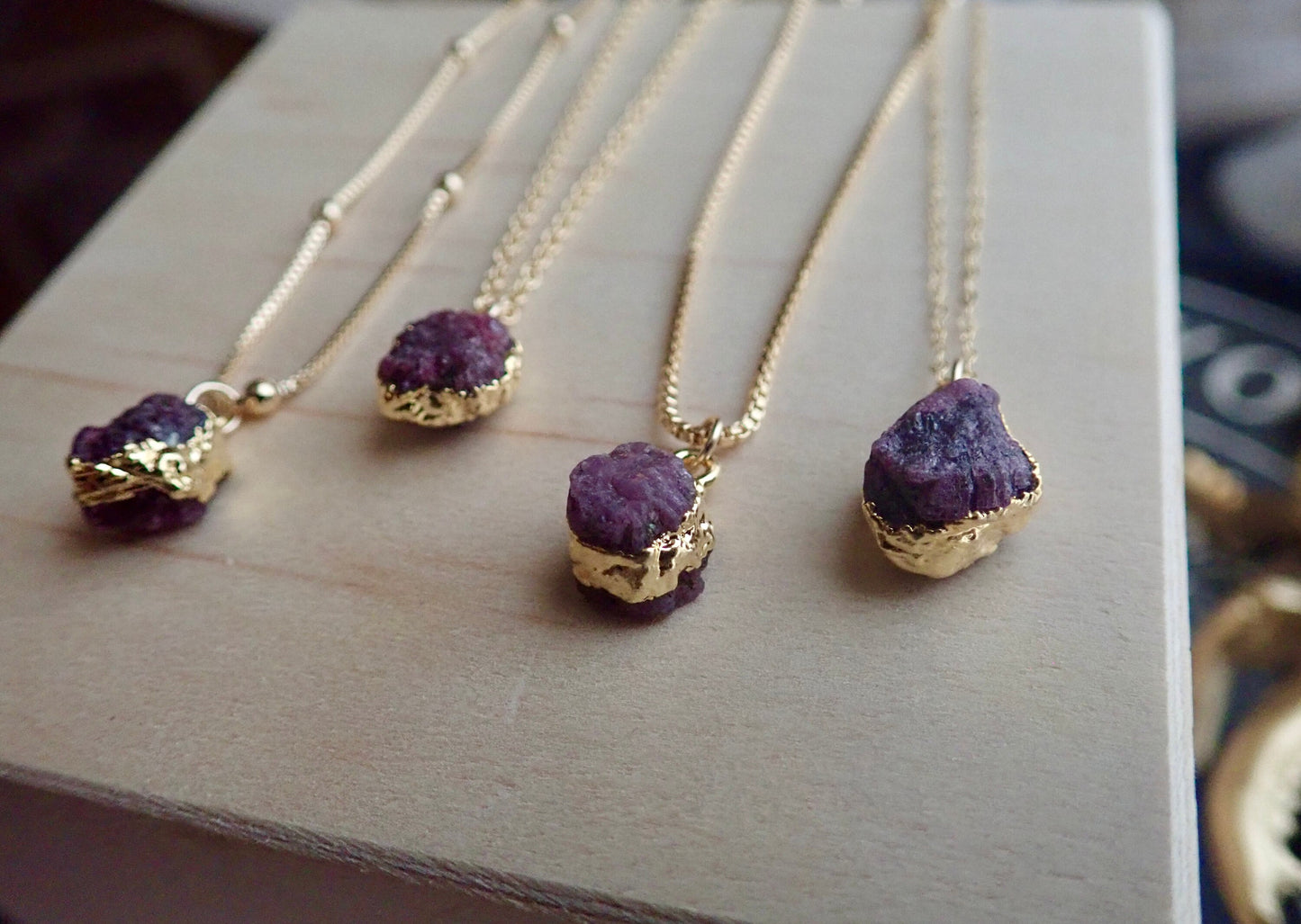 Renata Raw Ruby Necklace