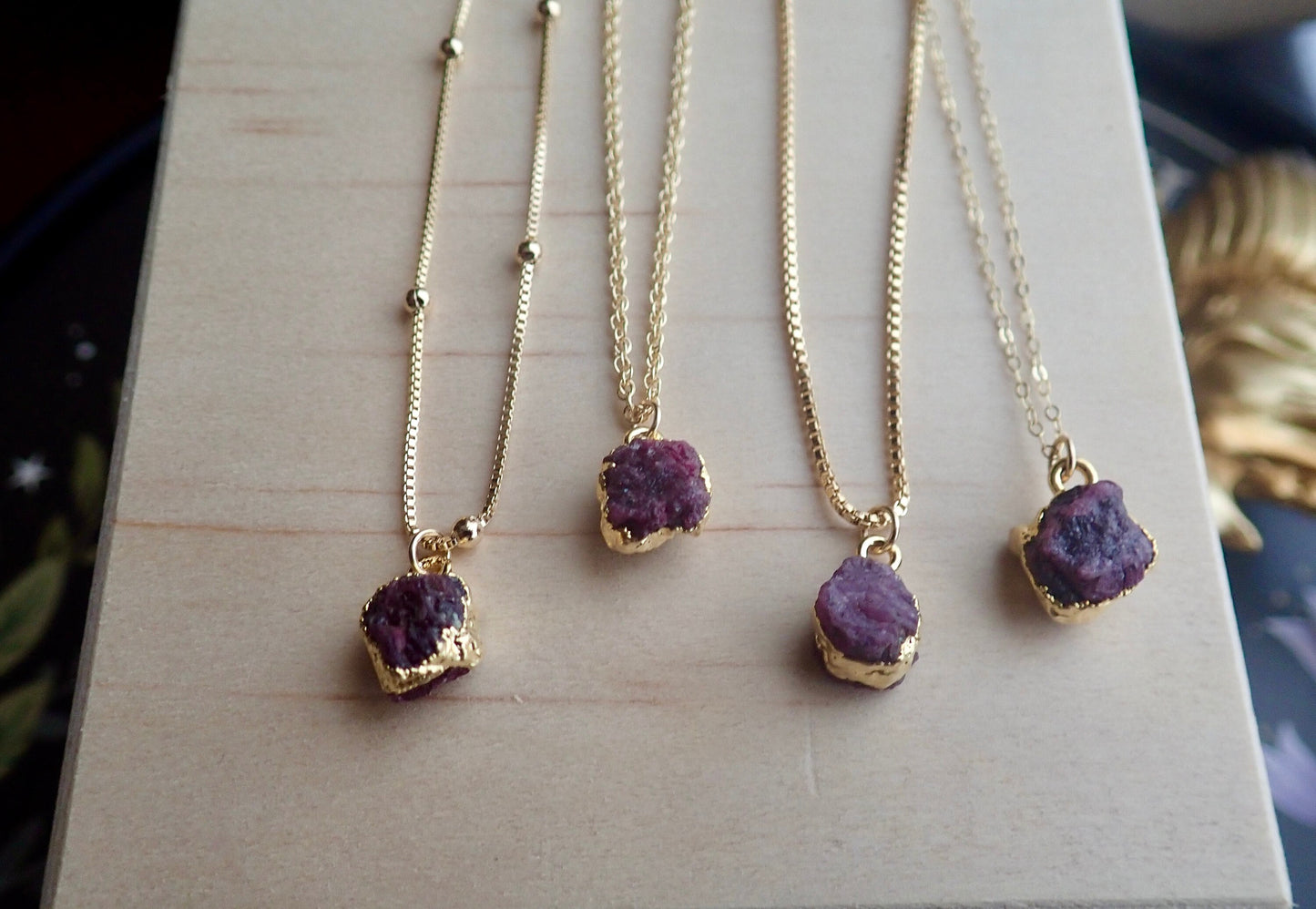 Renata Raw Ruby Necklace