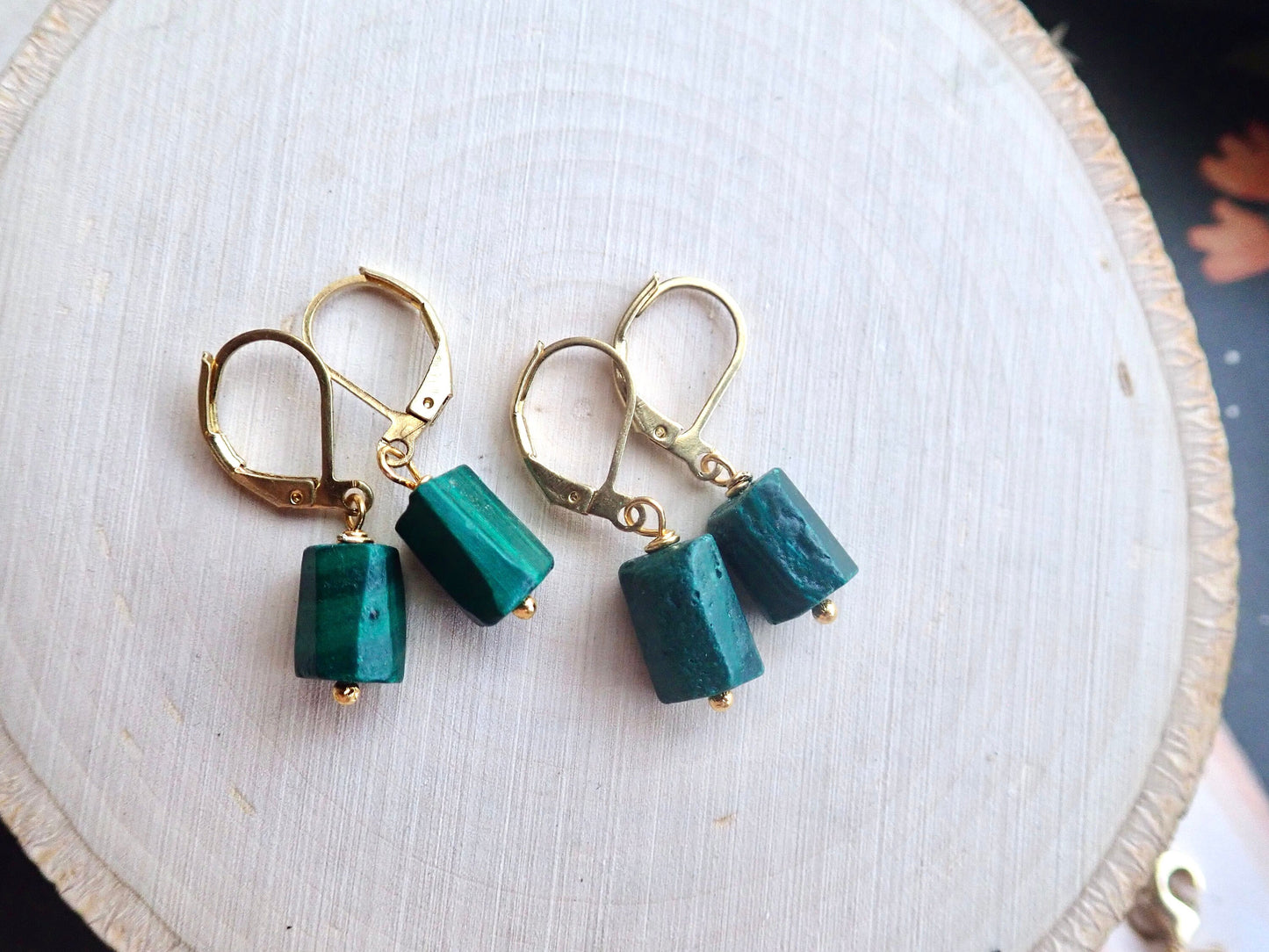 Miranda Malachite Dangle Earrings