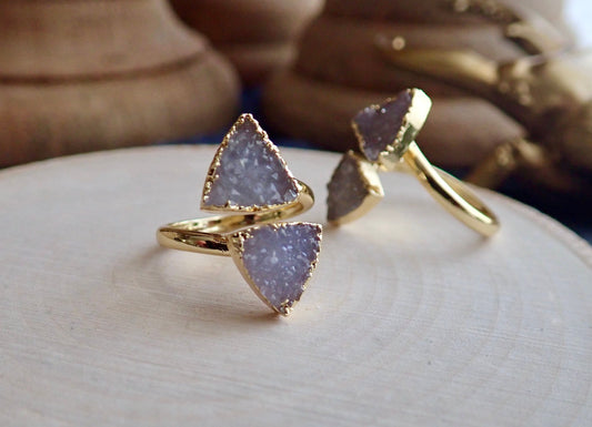 Delray Double Druzy Ring