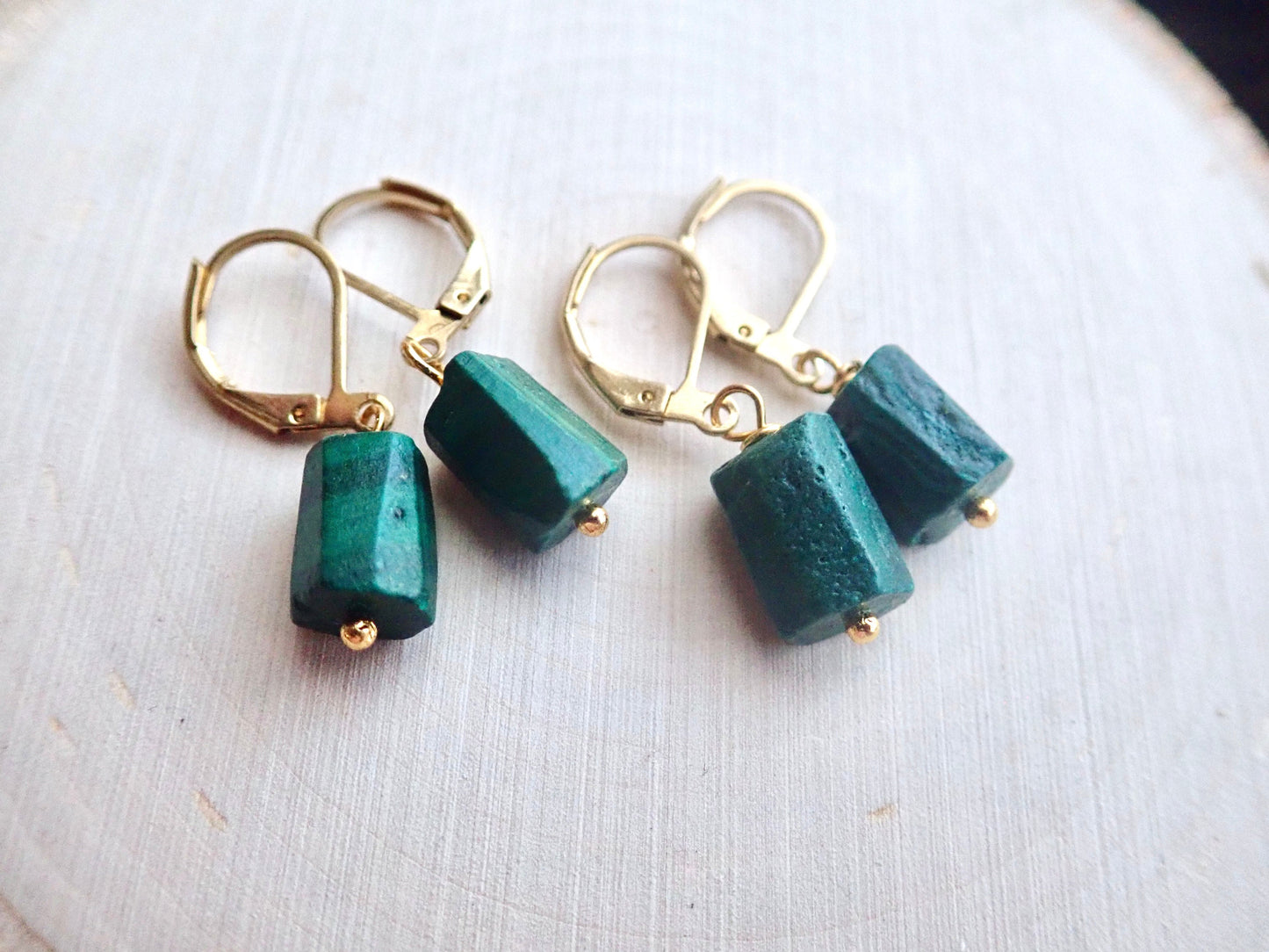 Miranda Malachite Dangle Earrings