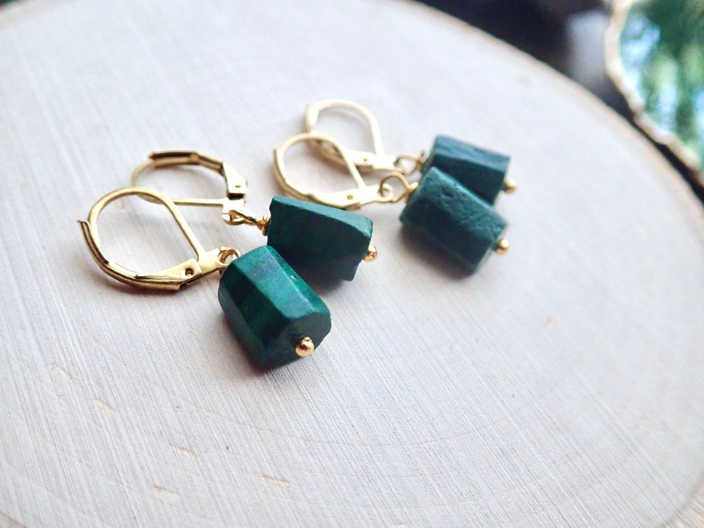 Miranda Malachite Dangle Earrings